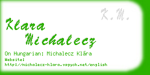 klara michalecz business card
